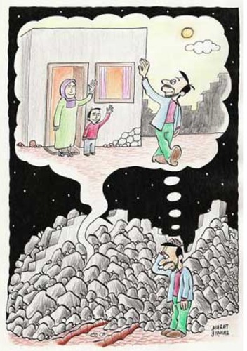 Cartoon: Earthquake (medium) by Murat tagged earthquake