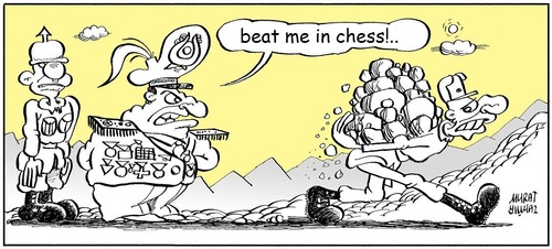 Cartoon: General (medium) by Murat tagged chess,soldier,general