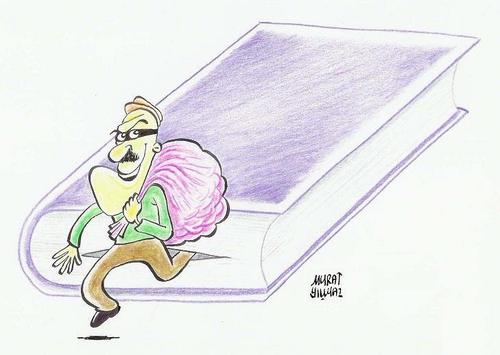Cartoon: Thief of ideas (medium) by Murat tagged thief,ideas,plagiarism,fraud