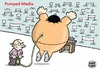 Cartoon: Pumped Media (small) by Murat tagged pump,media