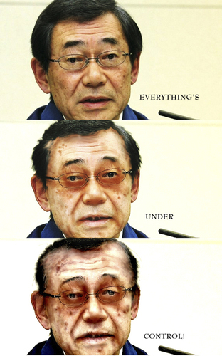 Cartoon: everything s under tepcoNTROL (medium) by nootoon tagged nootoon,desaster,nuclear,tepco,japan