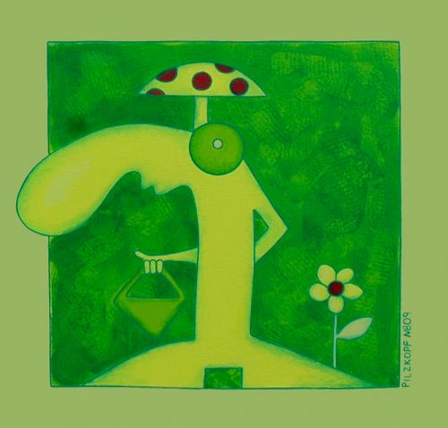 Cartoon: Pilzkopf (medium) by ninaboosart tagged natur,musik