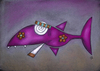 Cartoon: Highfisch (small) by ninaboosart tagged higfisch joint drogen meer hai wasser