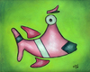 Cartoon: Pilotfisch (small) by ninaboosart tagged fische,fliegen,dienstleistungen