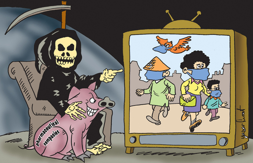 Cartoon: swine flu (medium) by komikadam tagged swine,flu