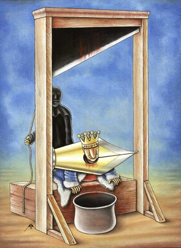 Cartoon: End of the King (medium) by ASKIN AYRANCIOGLU tagged end,of,the,king