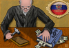 Cartoon: Uniform corruption 2 (small) by Dadaphil tagged judge,richter,dadaphil,money,geld,korruption,law,gesetz