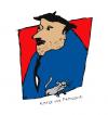 Cartoon: Katze vor Franzose (small) by nik tagged franzosen franzose katze portrait