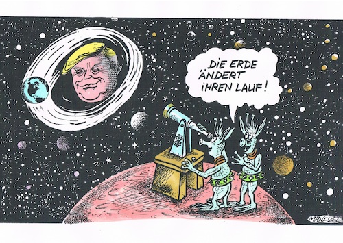 Cartoon: Alles dreht sich um Trump (medium) by mandzel tagged trump,president,usa,erde,umlaufbahn,universum,politik,skepsis,unbehagen,trump,president,usa,erde,umlaufbahn,universum,politik,skepsis,unbehagen