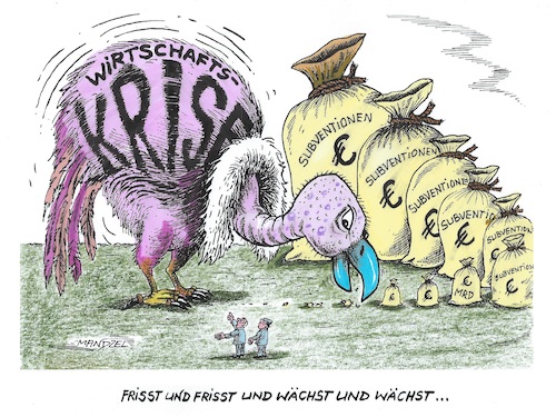 Cartoon: Deutsche Wirtschaft (medium) by mandzel tagged deutschland,wirtschaft,krise,subventionen,deutschland,wirtschaft,krise,subventionen