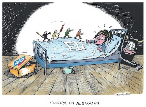 Cartoon: Die AfD stellt sich auf (medium) by mandzel tagged afd,deutschland,eu,reform,afd,deutschland,eu,reform