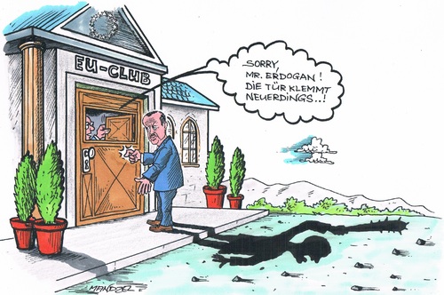 Cartoon: Eu Beitritt der Türkei (medium) by mandzel tagged türkei,erdogan,eu,beitritt,türkei,erdogan,eu,beitritt
