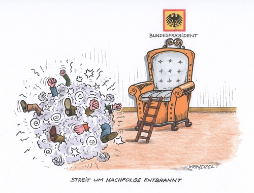 Cartoon: Gauck-Nachfolge (medium) by mandzel tagged bundespräsident,gauck,nachfolge,deutschland,kandidaten,streit,parteien,bundespräsident,gauck,nachfolge,deutschland,kandidaten,streit,parteien