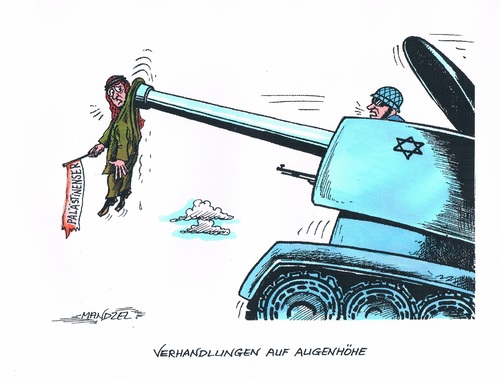 Cartoon: Gespräche in Nahost (medium) by mandzel tagged waffenstillstandsgespräche,palästinenser,israelis,waffenstillstandsgespräche,israelis,palästinenser