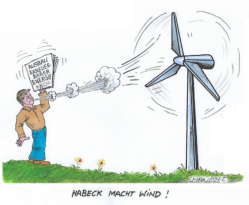 Cartoon: Habeck braucht viel Puste (medium) by mandzel tagged habeck,umwelt,klimaziele,alternativenergie,ampel,deutschland,windrad,karikatur,mandzel,regierung,habeck,umwelt,klimaziele,alternativenergie,ampel,deutschland,windrad,karikatur,mandzel,regierung