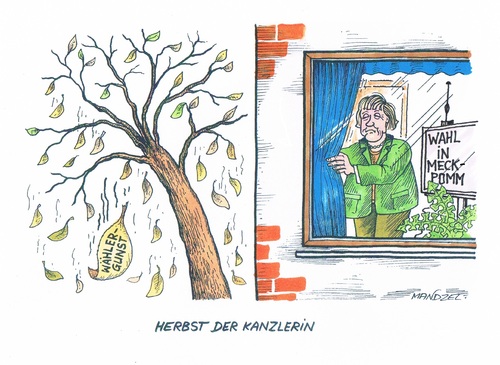 Cartoon: Herbststimmung (medium) by mandzel tagged herbst,afd,cdu,merkel,landtagswahlen,landtagswahlen,merkel,cdu,afd,herbst