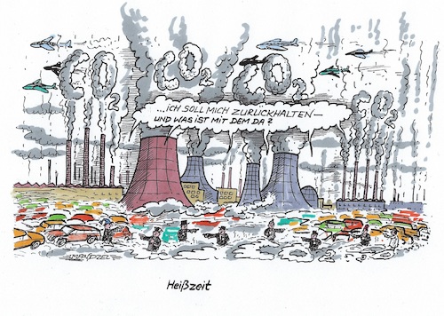 Cartoon: Klimakonferenz (medium) by mandzel tagged klima,kattowitz,un,abgase,erderwärmung,klima,kattowitz,un,abgase,erderwärmung