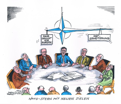 Cartoon: Nato-Osterweiterung (medium) by mandzel tagged nato,osterweiterung,ausdehnung,nato,osterweiterung,ausdehnung