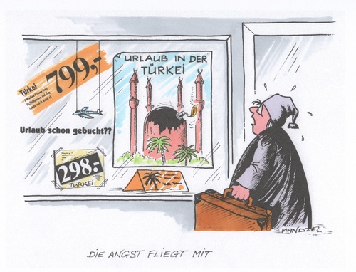 Cartoon: Reiseland Türkei (medium) by mandzel tagged türkei,urlaub,anschläge,terror,is,angst,türkei,urlaub,anschläge,terror,is,angst
