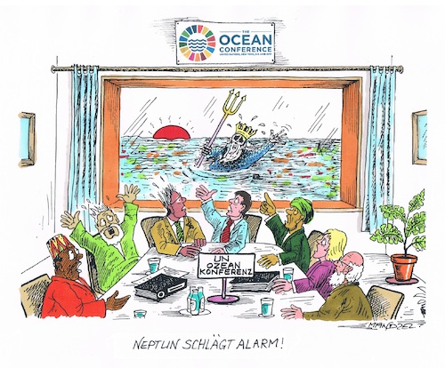 Cartoon: Rettet die Meere! (medium) by mandzel tagged meere,korallen,wasserverschmutzung,klima,neptun,umwelt,meere,korallen,wasserverschmutzung,klima,neptun,umwelt