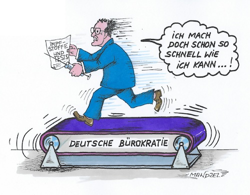 Cartoon: Spahn unter Erfolgsdruck (medium) by mandzel tagged impfungen,impfgegner,corona,deutschland,chaos,spahn,gesundheitsminister,mandzel,karikatur,impfungen,impfgegner,corona,deutschland,chaos,spahn,gesundheitsminister,mandzel,karikatur