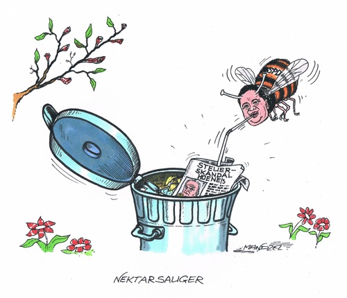 Cartoon: SPD saugt Nektar (medium) by mandzel tagged spd,gabriel,steuerskandal,nektarsauger,spd,gabriel,steuerskandal,nektarsauger