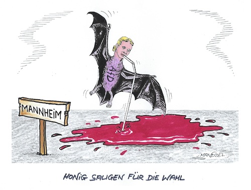 Cartoon: Stärkungsmittel (medium) by mandzel tagged afd,bluttaten,wahlkampf,deutschland,migranten,afd,bluttaten,wahlkampf,deutschland,migranten