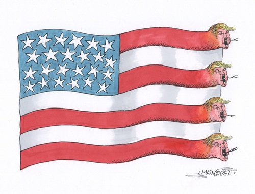 Cartoon: Trump auf dem Vormarsch (medium) by mandzel tagged trump,usa,wahlen,repubikaner,unberechenbarkeit,populismus,trump,usa,wahlen,repubikaner,unberechenbarkeit,populismus