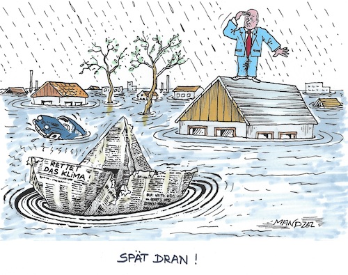 Cartoon: Überschwemmungen (medium) by mandzel tagged klimaziele,umwelt,versäumnisse,klimaziele,umwelt,versäumnisse