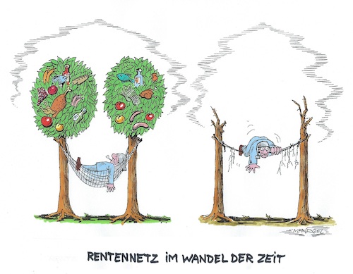 Cartoon: Üble Aussichten (medium) by mandzel tagged deutschland,rentenentwicklung,armut,regierungsschwäche,demographie,deutschland,rentenentwicklung,armut,regierungsschwäche,demographie