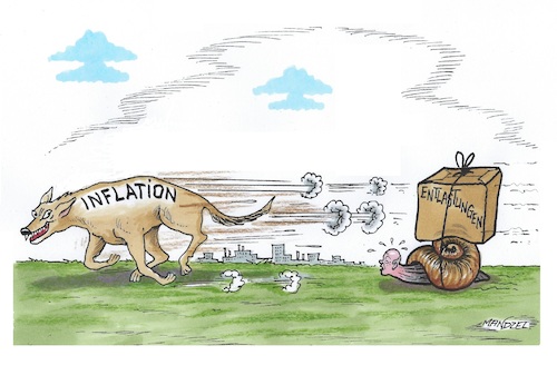 Cartoon: Ungleicher Wettlauf (medium) by mandzel tagged inflation,finanzen,wirtschaft,armut,scholz,ampel,energiepreise,inflation,finanzen,wirtschaft,armut,scholz,ampel,energiepreise