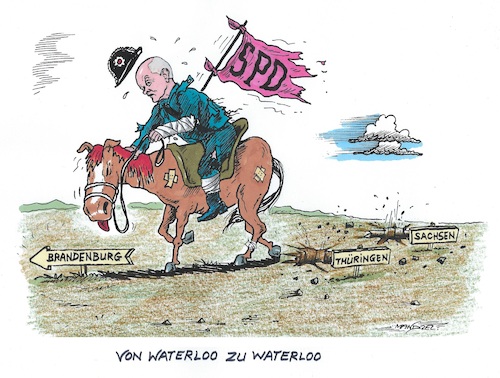 Cartoon: Wahl in Brandenburg (medium) by mandzel tagged deutschland,landtagswahlen,ampeldesaster,scholz,niederlagen,deutschland,landtagswahlen,ampeldesaster,scholz,niederlagen