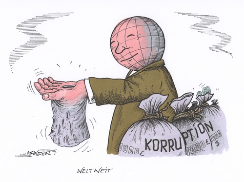 Cartoon: Weltweite Korruption (medium) by mandzel tagged korruption,menschheit,geldgier,bestechlichkeit,korruption,menschheit,geldgier,bestechlichkeit