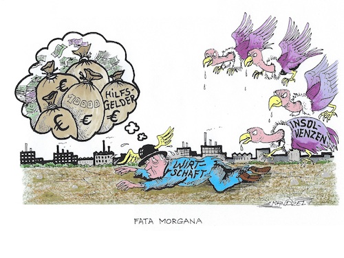 Cartoon: Wirtschaft am Ende (medium) by mandzel tagged corona,pandemie,panik,chaos,hysterie,wirtschaft,hilfspakete,corona,pandemie,panik,chaos,hysterie,wirtschaft,hilfspakete