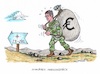 Cartoon: AKK mit schwerem Marschgepäck (small) by mandzel tagged akk,nato,aufrüstung,verteidigungsbeiträge,deutschland