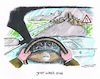 Cartoon: Albtraum am Steuer (small) by mandzel tagged diesel,autofahrer,engpass,albtraum,einschränkungen