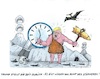 Cartoon: Ankunft in der Frühzeit (small) by mandzel tagged trump,usa,venezuela,iran,politik,aggressivität,maduro,völkerrecht