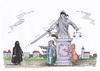 Cartoon: Burka im Fokus (small) by mandzel tagged burka,justitia,integration,abschirmung