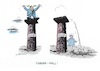 Cartoon: Corona-Opfer (small) by mandzel tagged corona,pandemie,panik,chaos,konsumklima,kaufunlust,deutschland,wirtschaft