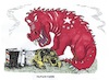 Cartoon: Da lacht der Drache... (small) by mandzel tagged deutschland,china,drache,papiertiger,baerbock,außenpolitik