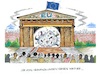 Cartoon: EU-Schauspiel (small) by mandzel tagged migranten,eu,regelungen,uneinigkeit,brüssel