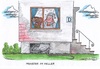 Cartoon: Fremdenhass kommt zum Vorschein (small) by mandzel tagged flüchtlinge,fremdenhass,deutschland,asyl,übergriffe,angst,scham
