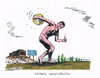 Cartoon: Griechenland wählt (small) by mandzel tagged griechenland,euro,wahlen,linke,tsipras,diskuswerfer