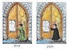 Cartoon: Kirche - Früher und Heute (small) by mandzel tagged missbräuche,kirchen,pfarrer,kirchenpersonal,übergriffe,vertuschungen,aufklärungsverhinderungen