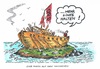 Cartoon: Neue Linksausrichtung der SPD (small) by mandzel tagged spd,linkskurs,gabriel,insel,seenot