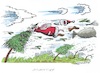 Cartoon: Windiges Deutschland (small) by mandzel tagged deutschland,stürme,weihnachtszeit