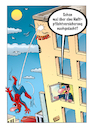 Cartoon: Spiderman (small) by stefanbayer tagged spiderman,diespinne,spinne,versicherung,haftpflicht,haftpflichtversicherung,anhaften,herabfallen,superhelden,helden,hochhaus,stefanbayer,nachdenken,bay