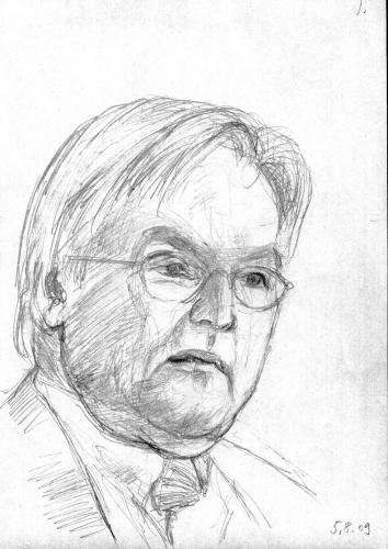 Cartoon: Steinmeier (medium) by Mawi tagged steinmeier,politik,portrait,skizze