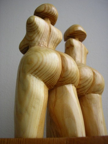 Cartoon: nudes (medium) by cemkoc tagged nudes,nude,figurine,sculpture,wood