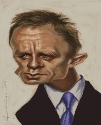 Cartoon: Daniel Craige (medium) by StudioCandia tagged caricature,bond